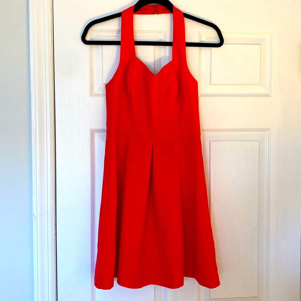 BCBGeneration Bright red Halter sweetheart neckline dress size 2
